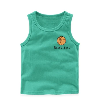 Basketbal chlapci bez Rukávov T-Shirt Deti Športová Vesta Deti Oblečenie Activewear Topy Baby Boy Šaty Letné oblečenie