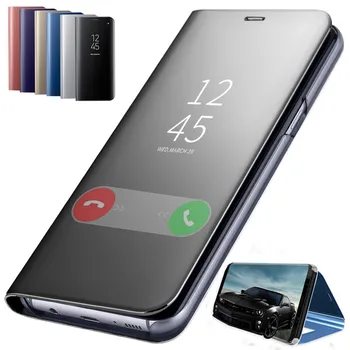 Luxusné Zrkadlo Flip Puzdro Pre Samsung Galaxy S20 Ultra S20 Plus S10 A10 A20 A30 A40 A50 A51 A71 A7 2018 Poznámka 10 Kryt Pre A70 Prípade