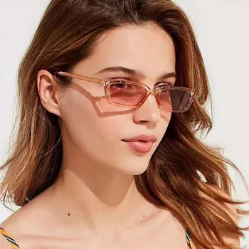2021 Vintage Námestie slnečné Okuliare Ženy Sexy Malý Obdĺžnik Slnečné Okuliare Značky Dizajnér Hip Hop Okuliare pre Ženy Oculos De Sol