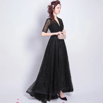 Večerné Šaty Ilúzie tvaru Krištáľové Perly A-Line Výšivky Luxusnej Čipky a Tylu Podlahy-Dĺžka Elegantné Ženy Formálne Šaty TS452