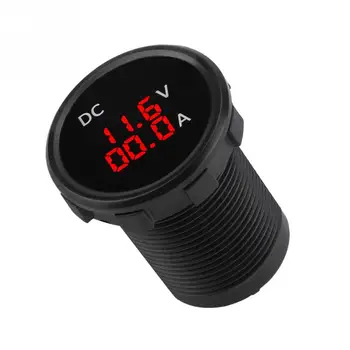 12-24V Digitálny Voltmeter Ammeter Napätie Prúd Meter Červená LED Displej pre Auto, Motocykel, Boat Napätie Tester Panel Meter Rozchod