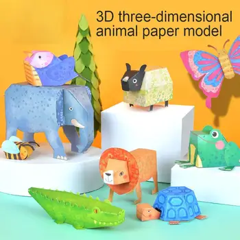 Deti Origami Knihy 3D Troch-Dimenzionální Ručné DIY Papier-Rezanie Hračky Dekor Deti Ručné Materskej škole Umenia a Remesiel Hračka