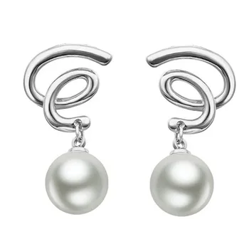 Krásne darčekové nové designilmulated pearl kvality roundpiral prívesok earringsear dropshipping módne šperky 2 farba dievča