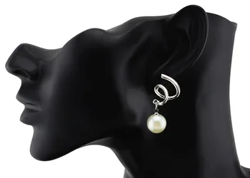 Krásne darčekové nové designilmulated pearl kvality roundpiral prívesok earringsear dropshipping módne šperky 2 farba dievča