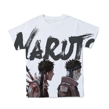 Nové Letné 3D pánske T-Shirt Nové Naruto Biela Módne pánske A dámske Krátke Puzdre Tričko Plus Veľkosť 110-6XL Tee (prispôsobiteľný)