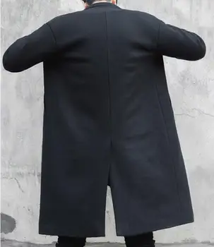 M-5XL / HOT. / Jar Mužov je Nové V dlhej časti módne vlnené sako klope trend kabát