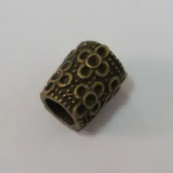 10pcs šperky hľadanie bronz barel s kvetmi zamak jazdec 5mm kábel D-5-5-87