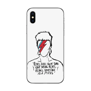 Ciciber David Bowie pre Apple iPhone 11 Pro Max Telefón puzdro pre iPhone X XR XS Max 8 6 6 Plus 5 5S SE Soft TPU Kryt Fundas Capa