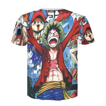2020 letné jeden kus anime t shirt 3d Muž Streetwear Hip Hop zábavné tričká Japonské Kreslené Tričko Muži T-shirt Luff tričko