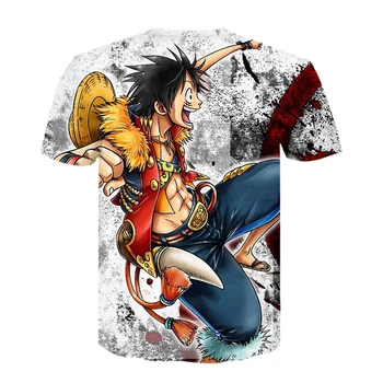 2020 letné jeden kus anime t shirt 3d Muž Streetwear Hip Hop zábavné tričká Japonské Kreslené Tričko Muži T-shirt Luff tričko