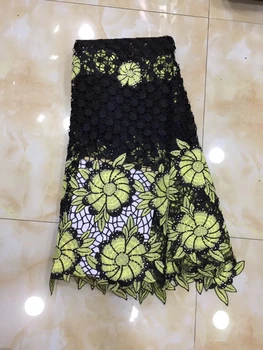 Vysoká kvalita nigérijský svadobné afriky čipky tkaniny Dvojité farba najobľúbenejšie guipure kábel čipky textílie pre svadobné šaty LYY901A