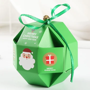 Veselé Vianoce Candy Box Vrece Vianočný Stromček Darčekovej Krabičke S Zvony Papierové Krabice Darčeková Taška Kontajner Dodávky