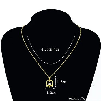Dámy Zlatej a Striebornej farbe Imitácia Perly reťazca Kruhu náhrdelník Kolo Náhrdelník Prívesok pre Ženy Šperky