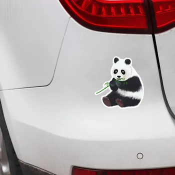 YJZT 13,2 CM*12.5 CM Zábavné Zvierat Panda Auto Styling Auto Nálepky Odtlačkový PVC C29-0846