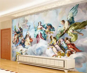 3d tapety vlastné fotografie non-tkané nástenná maľba na Stenu-nálepky Európskej náboženské maľby neba, maľby, 3d stenu miestnosti nástenné maľby, tapety