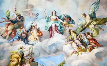 3d tapety vlastné fotografie non-tkané nástenná maľba na Stenu-nálepky Európskej náboženské maľby neba, maľby, 3d stenu miestnosti nástenné maľby, tapety