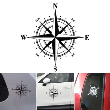 15*15 cm Art Design Vinyl NSWE Kompas Auto Nálepky, Nálepky Black/White