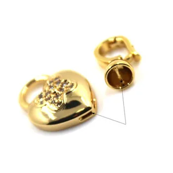 DIY Náhrdelník Náramok Konektory Spona 18K Gold Plating Medi Cubic Zirconia Spony Pre Šperky, Takže Upevňovacie Príslušenstvo
