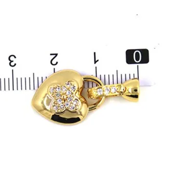 DIY Náhrdelník Náramok Konektory Spona 18K Gold Plating Medi Cubic Zirconia Spony Pre Šperky, Takže Upevňovacie Príslušenstvo