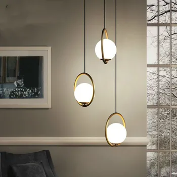 Obývacia Izba Spálňa Droplight Nordic Tvorivé Oválne sklenenú Guľu Prívesok na Lampu Hlavu Posteľ Vianočné Dekorácie pre Domov