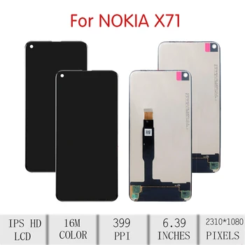 PÔVODNÝ Pre NOKIA X71 Dotykový LCD Displej Digitalizátorom. Montáž Pre Nokia X71 Displej s Rámom Nahradenie TA-1188 TA-1172 TA-1167