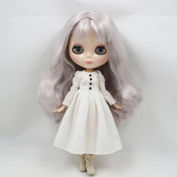 DBS Blyth ľadovej 1/6 spoločný orgán bábika jeden kus jednoduché biele šaty pre jednoduché obliekanie dievča, darček