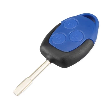 Dandkey Náhradné Diaľkové Kľúča Vozidla Shell Fob 3 Tlačidlá Na Ford Tranzit Prípade Pripojiť Súbor Modrá Prípade Kľúčových Styling Kryt FO21 Čepeľ