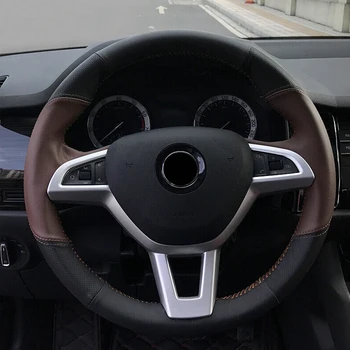 Pre 2017 2018 2019 Škoda Kodiaq Volante Vozidla Výbava Ovládacie Tlačidlo Rám, Kryt Chránič Nálepky ABS Chrome Auto Príslušenstvo