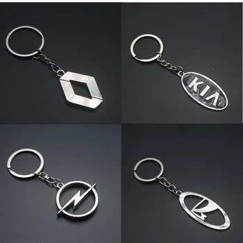 3D Kovov Keychain prívesok na Kľúč Krúžky Pre Opel Vw Nissan Audi Mercedes Bmw, Honda, Ford Subaru Mazda Mitsubishi Auto Styling