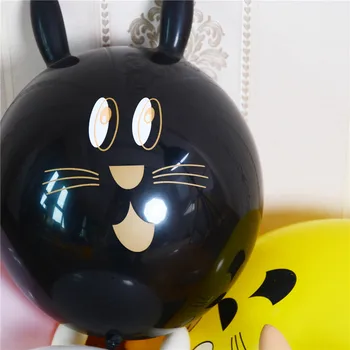 10Pcs/Nastaviť Farbu Náhodné Párty pre Deti Špeciálne Tvarované Cartoon Hračky Králik Vedúci Latex Nafukovací Balón Zmiešané