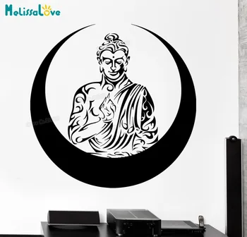 Vinyl na stenu Odtlačkový Meditácie Enso Enco Buddha Ornament Domov Výzdoba Interiéru Obývacej Izby Zvláštne Umenie Maľby Jedinečný Darček YY730