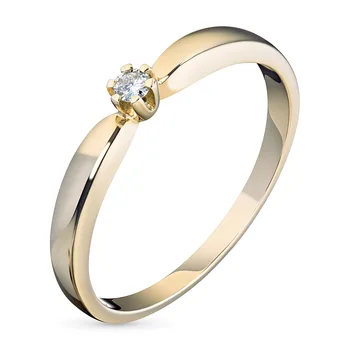 Žlté zlato prsteň s diamantom e0301kts05151500