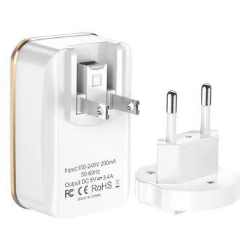 Vysoká kvalita Rýchle Rýchle Nabíjanie QC 3 Porty USB 3.0 Sieťovej Nabíjačky 3.5 Napájacieho Adaptéra 2v1 NÁS+EU Plug pre domáce cestovné kancelárie