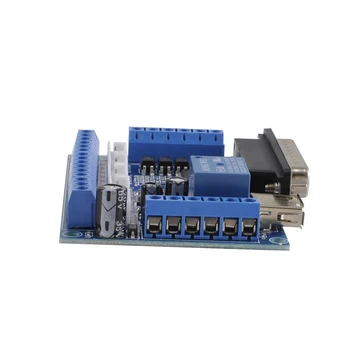MACH3 Interface Board 5 Osé CNC Rozhranie Adaptér Breakout Rada pre Stepper Motor Ovládač +USB Kábel