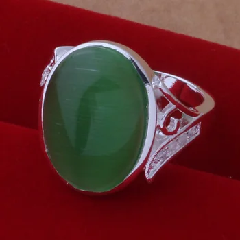 AR393 Celkom Strieborný Prsteň Pre Dámy, Dievčatá, Veľkoobchod 925 Módne Šperky Zelená Farba Zirkón Kameň Crystal Prst Krúžky/aqvajica