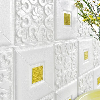 Dom Dekorácie 3D Samolepky na Stenu Papier, samolepiace Tapety DIY Rustikálny Účinok Domova Nálepky Obývacia Izba Dekor