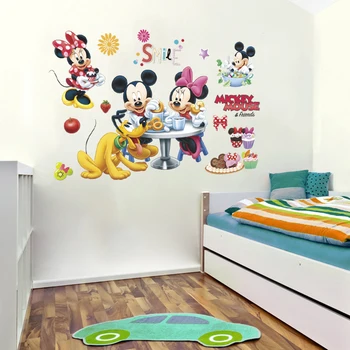 Cartoon Mickey Minnie Mouse Pluto Stenu Pre Deti Izby Strany Domova Disney Samolepky Na Stenu Pvc Nástenné Art Diy Dekorácie