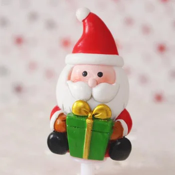 6pcs Vianočné Tematikou Tortu Ozdoby Cupcake Mulčovače Tortu Vložiť Tortu Vyberá Vianočný Večierok Zdvorilosti (Santa Darček + Santa Darček Taška