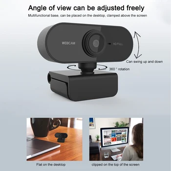 PC Kamera Full HD 1080P USB Video Hráč Kamera Pre Portatile prenosný Počítač Web cam vstavaný mikrofón Pre Youtube, Web Kamera