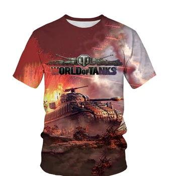 World of Tanks a iné hry, 3D tlač módne pánske a dámske krátke rukávy T-shirts, mäkkých materiálov, vonkajšie bežné loos