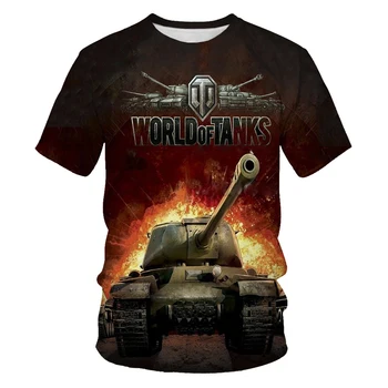 World of Tanks a iné hry, 3D tlač módne pánske a dámske krátke rukávy T-shirts, mäkkých materiálov, vonkajšie bežné loos