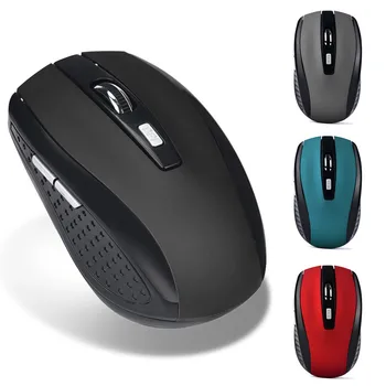 2.4 GHz Wireless Mouse 6D 2000DPI Vysoko Kvalitné Čierna Modrá Optická Herná Myš, USB Prijímač Pro Hráč Pre PC, Notebook Ploche L0301