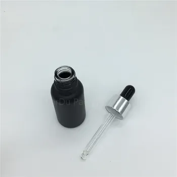 200pcs/veľa 20ml čierne matné sklo esenciálny olej, fľaša s tamper zrejmé, krúžok kvapkadla 20cc sklo parfum fľašu