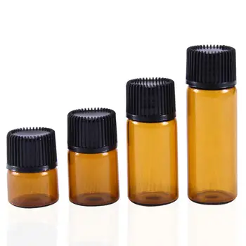 1Pcs Prenosné Prázdne 1ml 2ml 3ml 5ml PVC Amber Esenciálny Olej, Fľaša s Ústie Redukcia Naplniteľné Parfum Fľašu