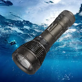 T6 Potápanie LED Baterka IP68 Vodotesný, Baterka Police SWAT Taktické Ťažkých Baterka 4-Režimy Zoom Vonkajšie Baterka