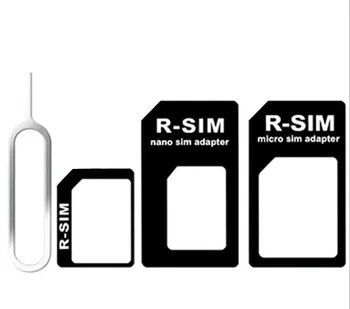 500set/lot*noosy 4 V 1 Nano SIM kartu Mikro SIM Nano na mini Micro sim adaptér pre iphone samsung sim karty adaptéra