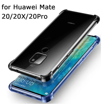 Transparentné puzdro pre Huawei Mate 20X Mäkké Silikónové Krytie Shell pre Huawei Mate 20Pro Mate20 Fundas Pokožku bez Screen Protector
