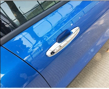4Pcs Dverí Rukoväť Kryt Chrome Auto-Styling Exteriérové Dekorácie Dverí Auta Vytiahnuť Flitrami Kryt Pre Ford Focus MK4 2018 2019