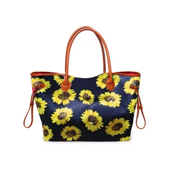 Tašky pre ženy 2019 Retro móda a slnečnice taška cez rameno sun flower kabelka odolného plátna tlač veľká kapacita vrecka peňaženku