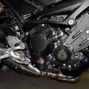 Pre MT09 Motocykle Kryt Motora Ochrana Reálne Uhlíkových Vlákien Pravej Spojky Krytu pre Yamaha MT-09 2013-2019